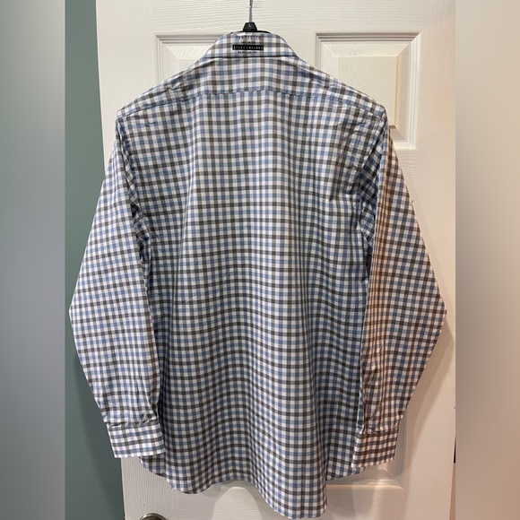 NWT Van Heusen Men’s Large Button Up Long Sleeve Checked Flex Collar Shirt - Picture 7 of 7